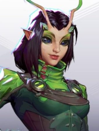 Mantis hero image shot on hero roster menu in Marvel Rivals