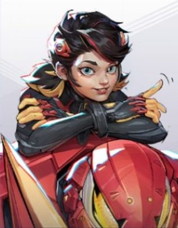 Peni Parker hero image shot on hero roster menu in Marvel Rivals