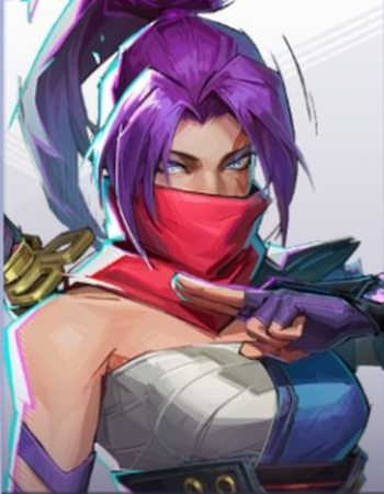 Psylocke hero image shot on hero roster menu in Marvel Rivals