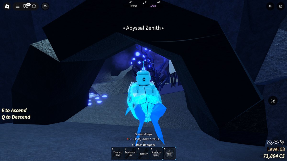 Abyssal Zenith entrance in Fisch.