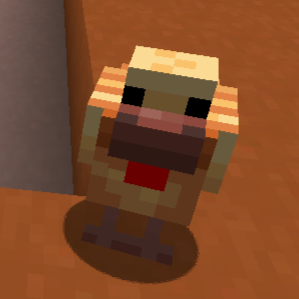 A Warm Chicken in Minecraft.