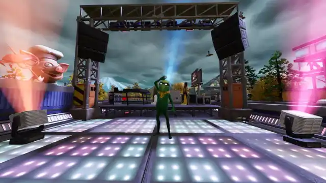 Picture showing Big Dill on the dance floor in Fortnite.