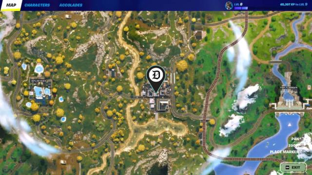 Picture showing in--game map to show Big Dill in Fortnite.