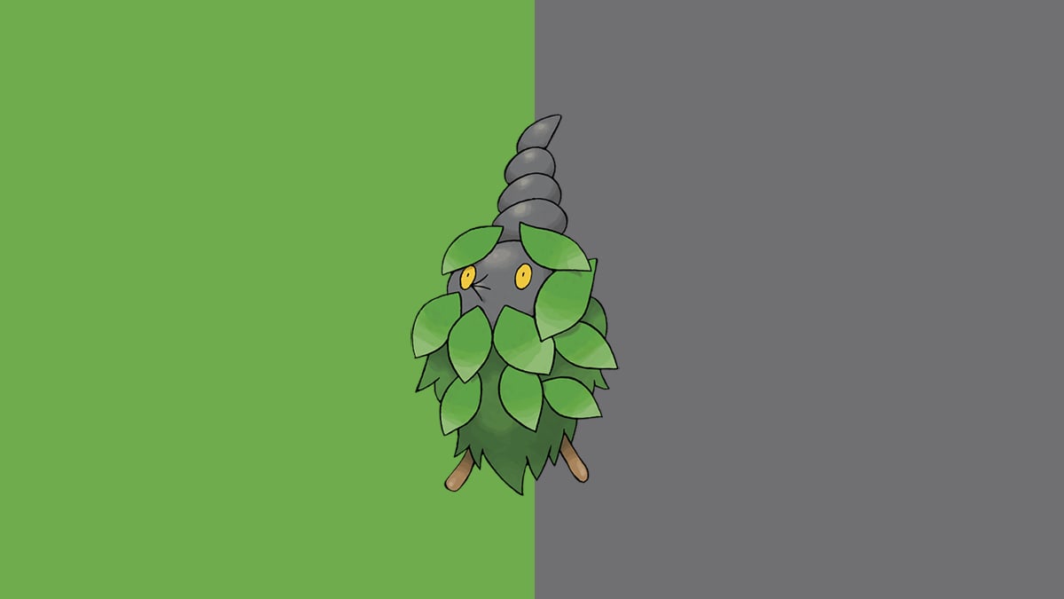 Burmy in Pokémon Go, a green-leafy cocoon-like creature