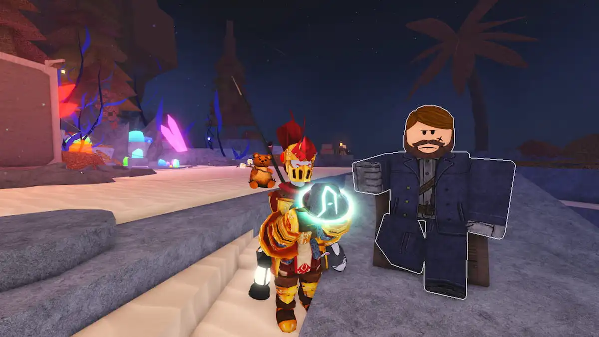 Picture showing the player holding an enchant relic in Fisch.