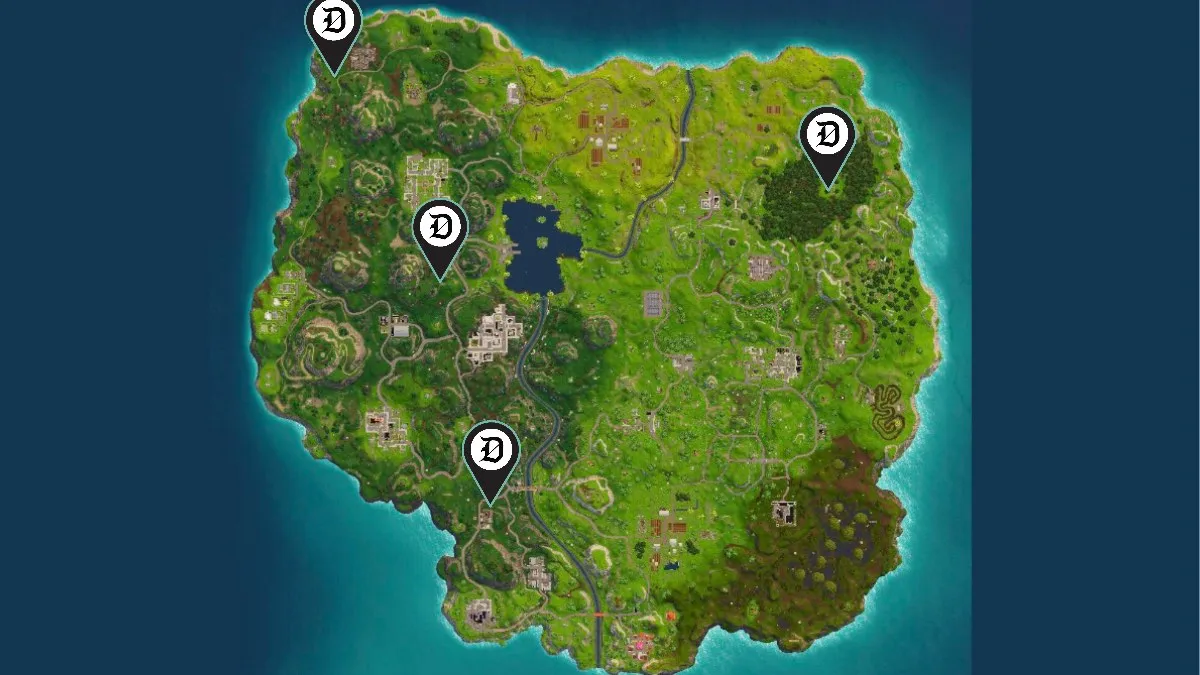 all treasure locations fortnite og season 3