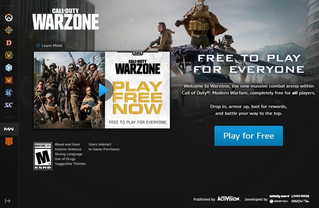 Free-to-Play Call of Duty®: Warzone is Live and Available for Everyone to  Download Now