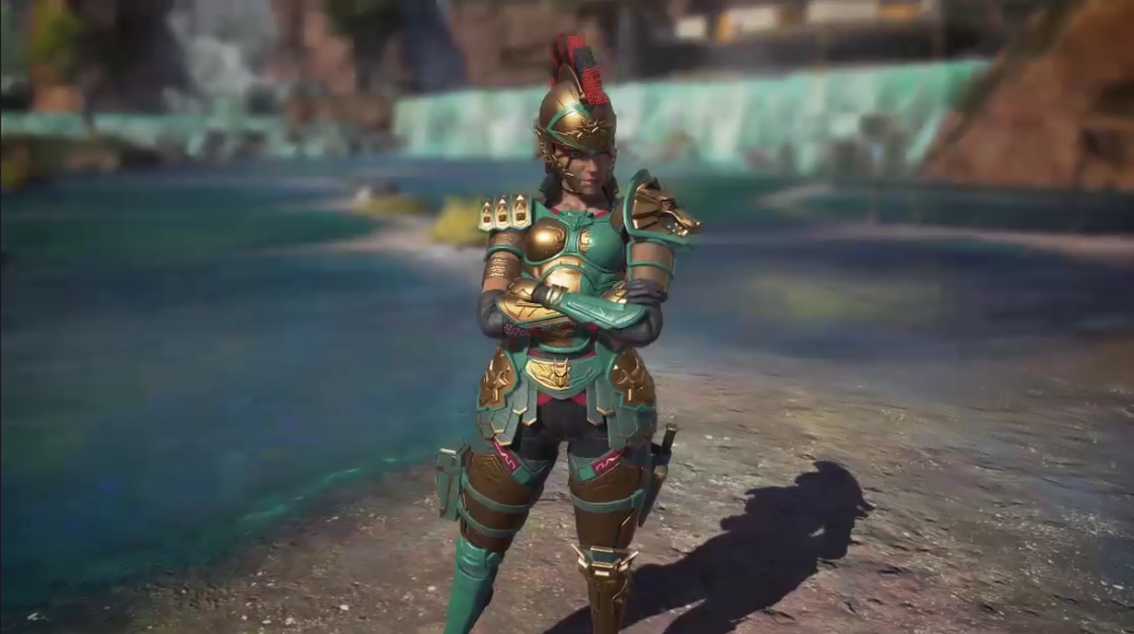 Apex Legends character Loba strikes a pose.