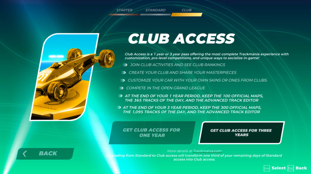Trackmania: Prime Gaming grants free 3-month Club Access!
