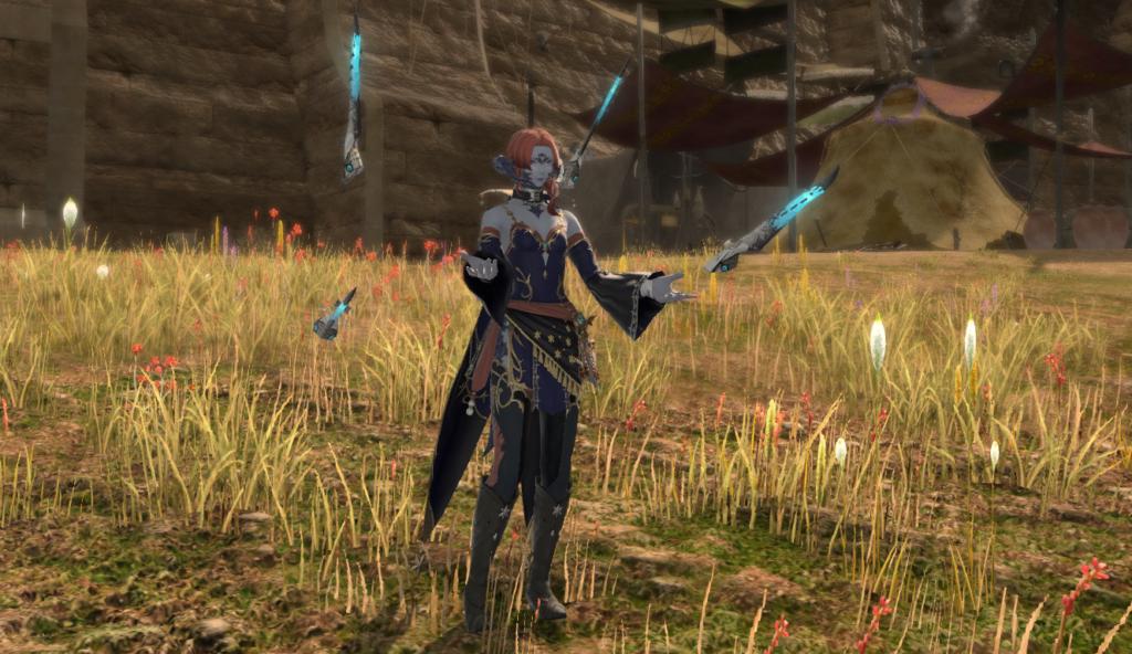 Screenshot showing an Au'Ra Sage character in FFXIV.