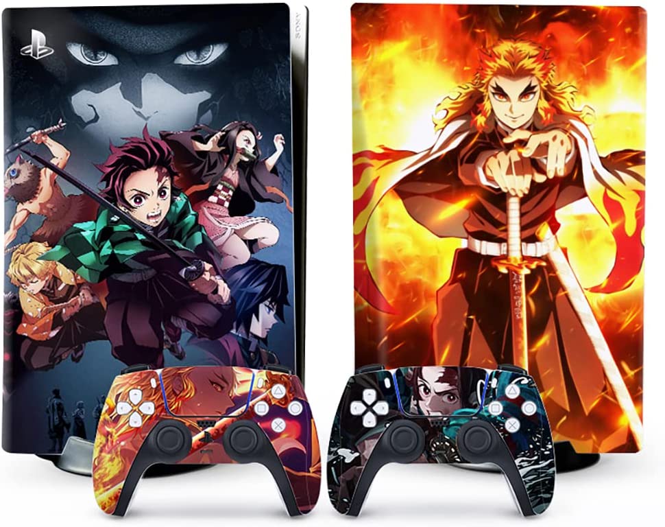 PS5 SKIN DISC EDITION ANIME CONSOLE AND 2 CONTROLLER COVER