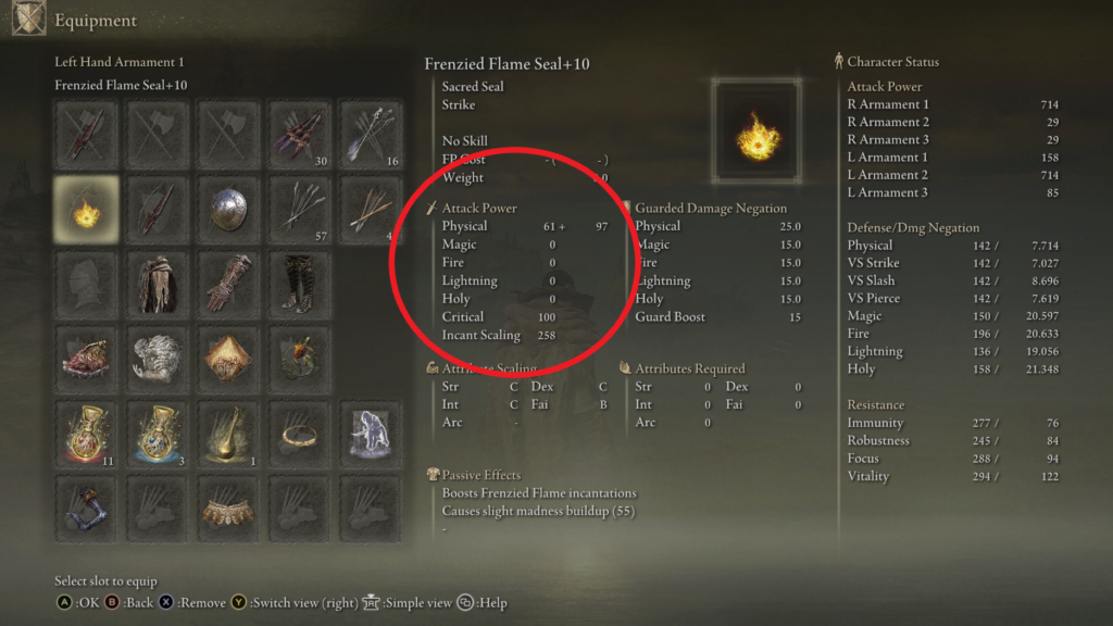 How to interpret weapon stats and character status in Elden Ring - Dot  Esports