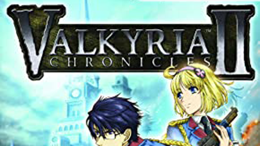 Valkyria Chronicles II cover art with two characters readying for strategic battle