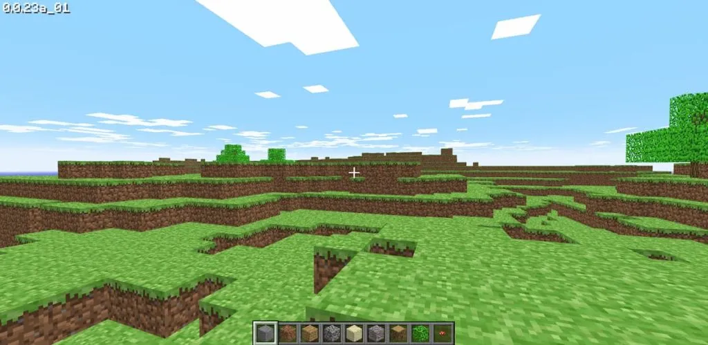 Screenshot of Minecraft classic edition