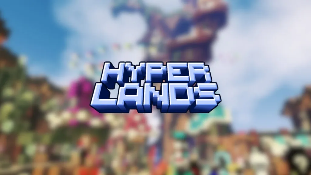 Screenshot of the Hyperlands Minecraft server logo.