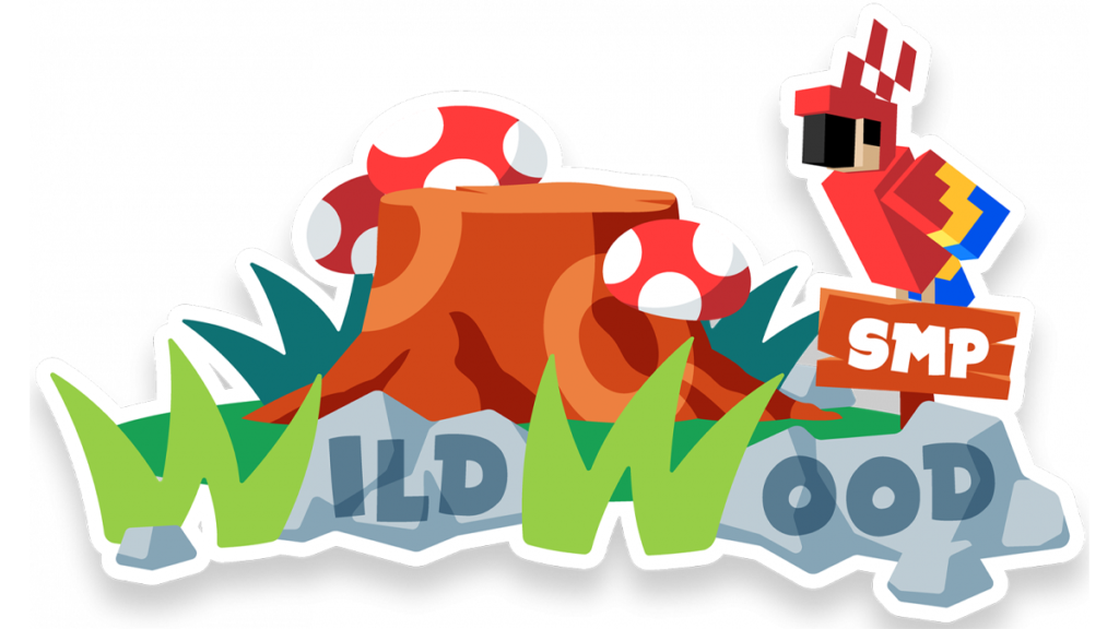 Screenshot of the Wildwood SMP Minecraft server logo.