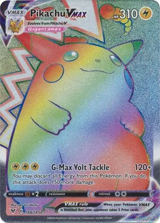Rainbow Rare/Full Art Pikachu Vmax card