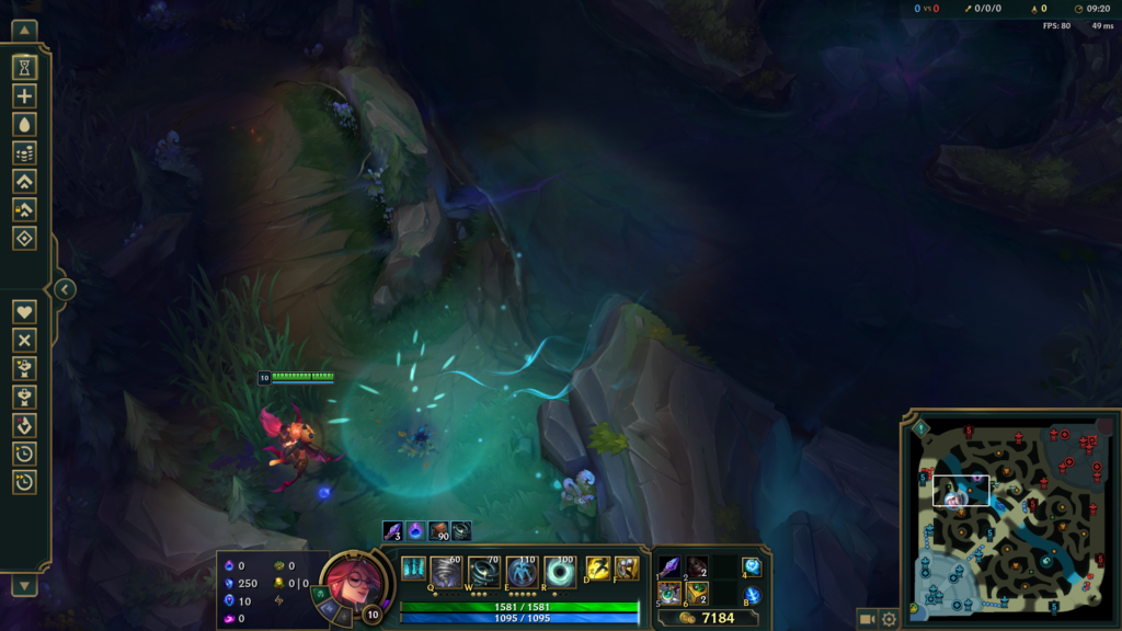 Janna hitting the Scryer’s Blooms close to the baron pit in League of Legends