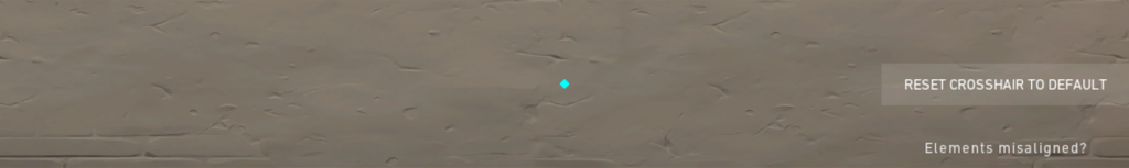 Screenshot of a player's diamond crosshair in VALORANT.