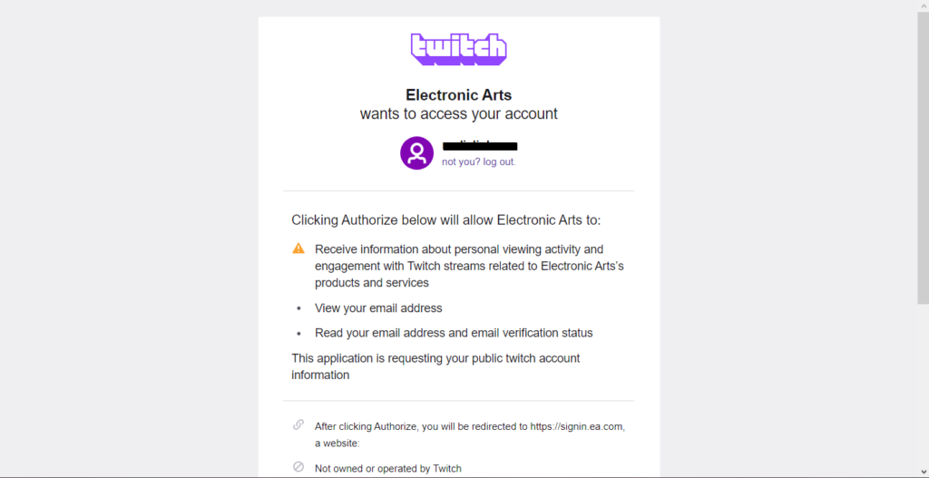 How to link your EA Account to Twitch