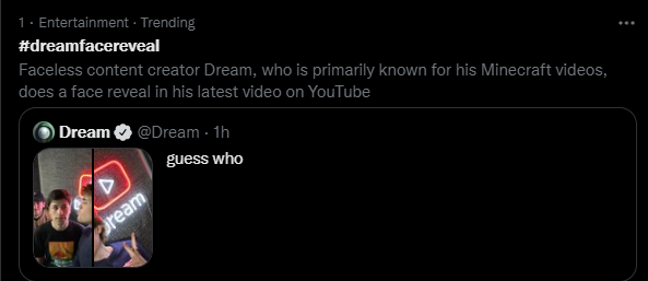 History made: Millions tune into Dream's face reveal on  as