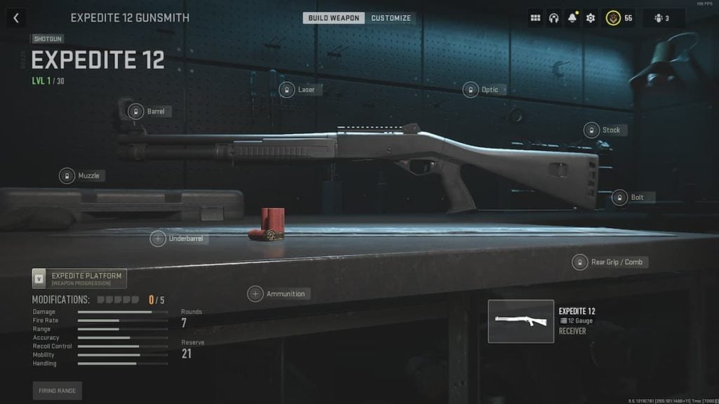 A screenshot of the Expedite 12 shotgun in MW2.  Best shotgun MW2