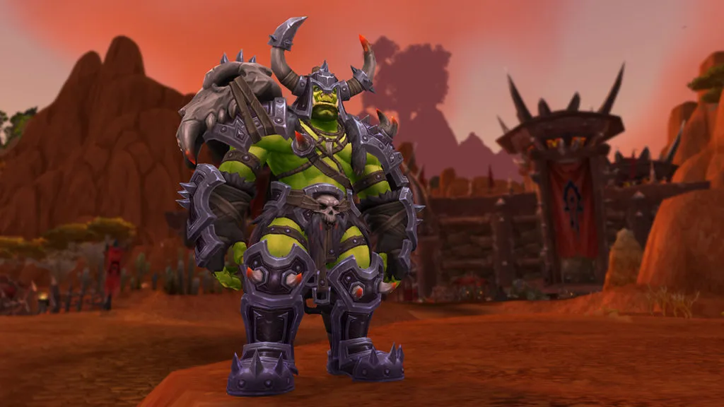 Orc standing and wearing Heritage Armor