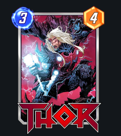 Knullified Thor with Mjolnir, giving him a more evil, brutal look in black and red.