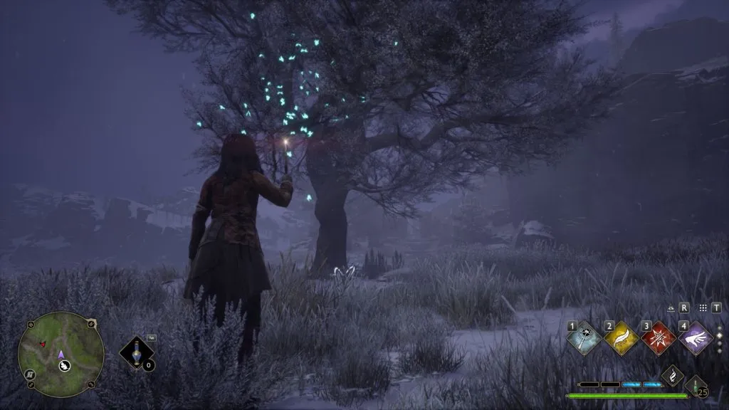 A screenshot of a tree during the moonstone pillar Merlin Trial.